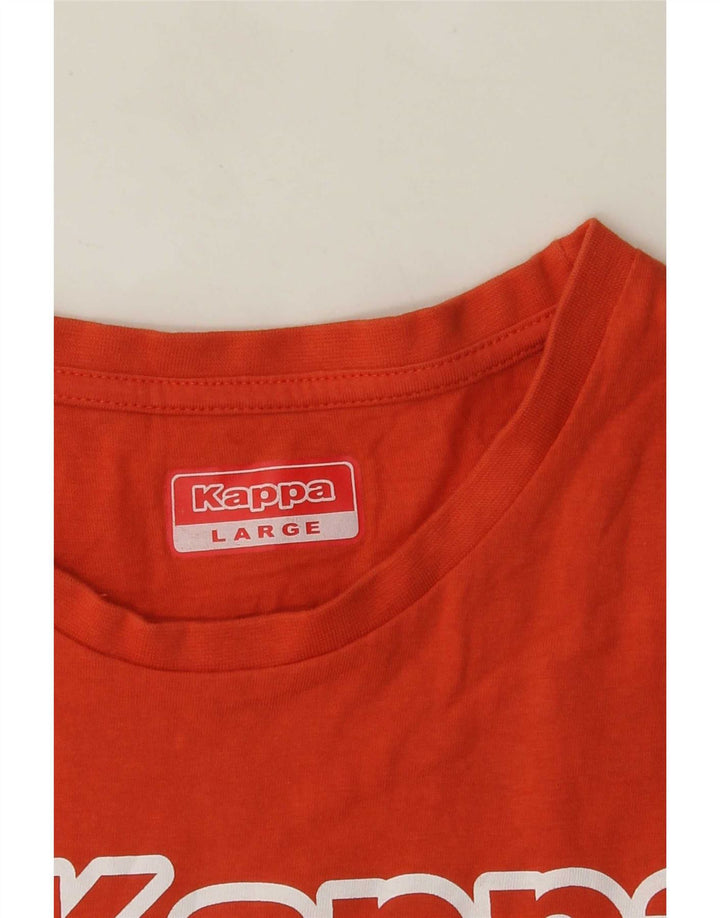Kappa Herre Grafisk T-Shirt Top Stor Orange