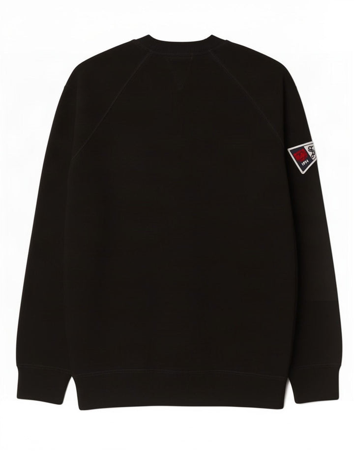 Superdry grafisk sweatshirt til mænd, lille sort bomuld