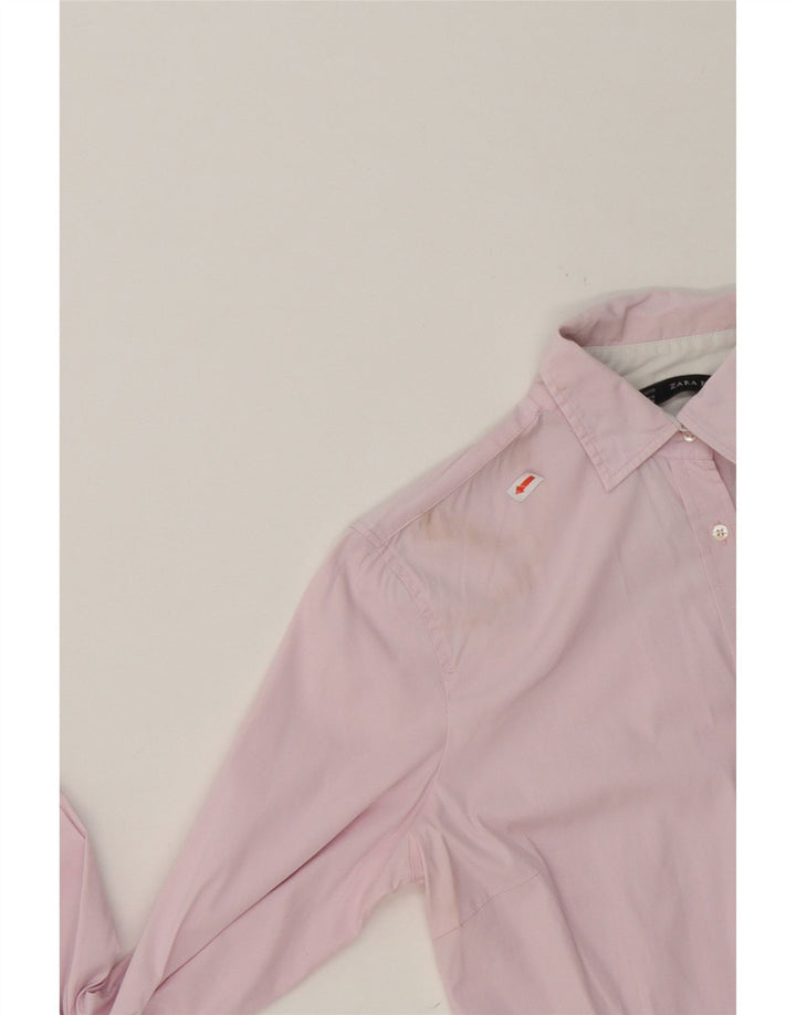 ZARA Womens Shirt UK 12 Medium Pink Vintage Zara and Second-Hand Zara from Messina Hembry 