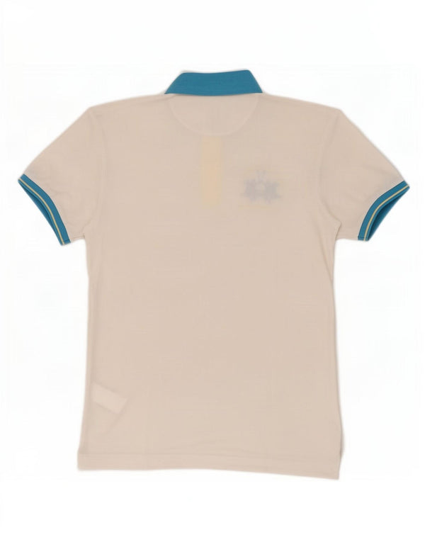 La Martina Herre grafisk poloshirt Stor hvid Colourblock Bomuld
