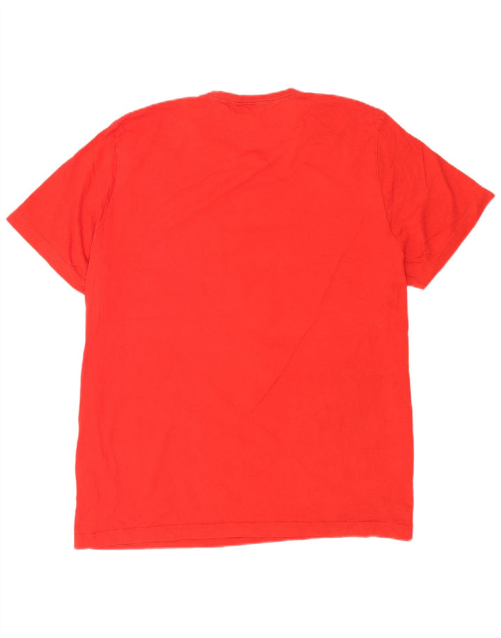 Puma Herre Grafisk T-Shirt Top 2XL Rød Bomuld