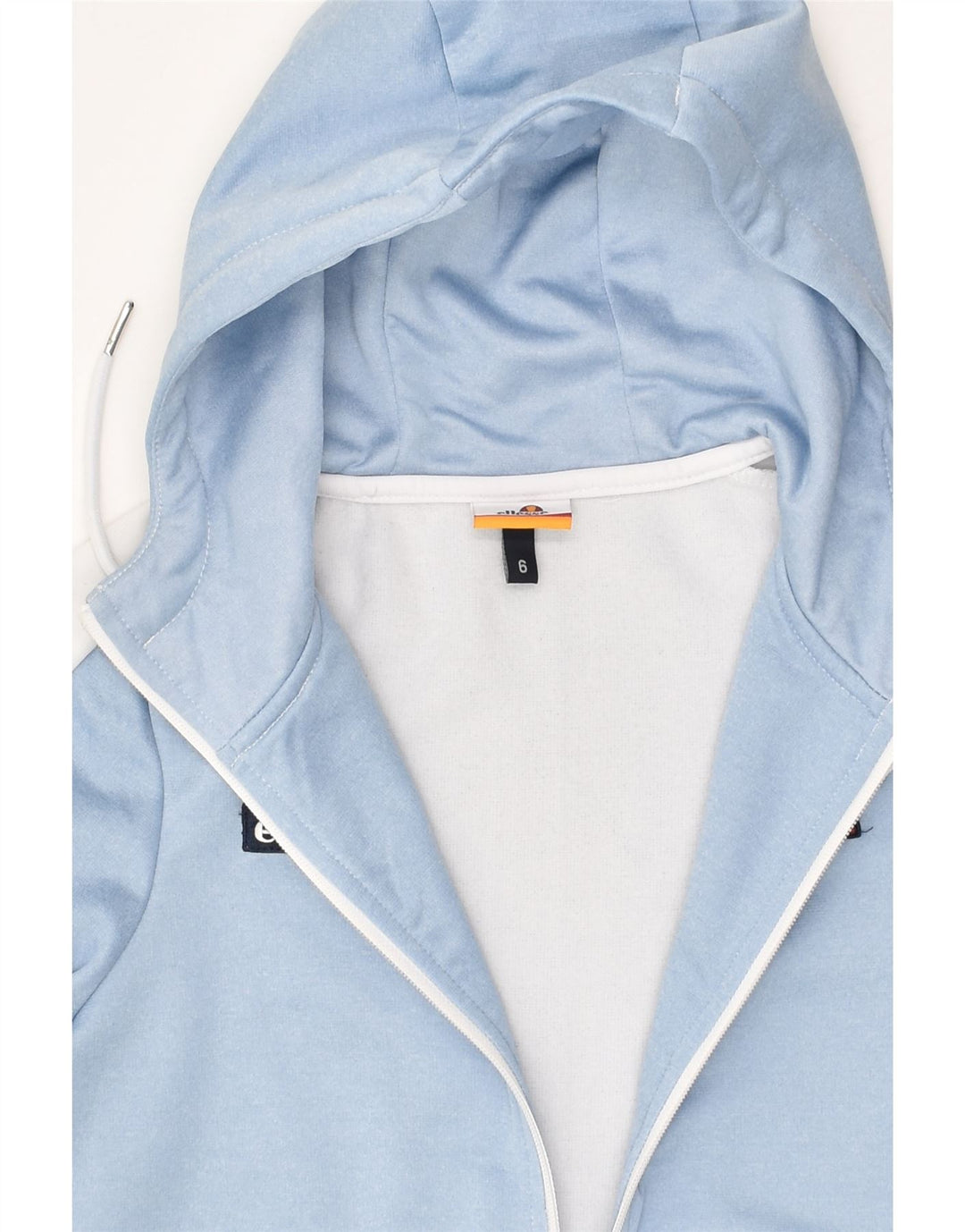 ELLESSE Womens Zip Hoodie Sweater US 6 Medium Blue Polyester | Vintage Ellesse | Thrift | Second-Hand Ellesse | Used Clothing | Messina Hembry 