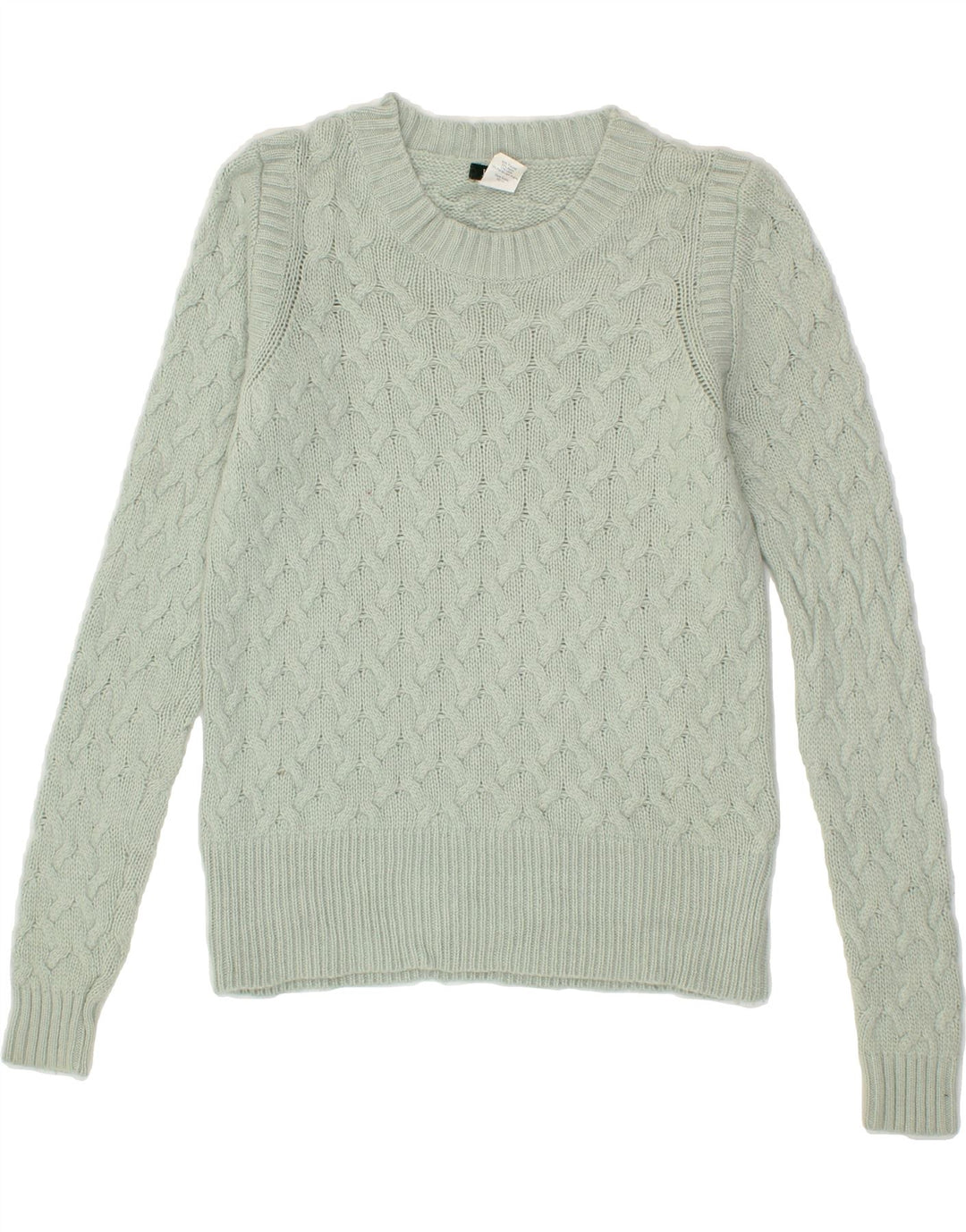 J. CREW Womens Crew Neck Jumper Sweater UK 10 Small Green Viscose Vintage J. Crew and Second-Hand J. Crew from Messina Hembry 