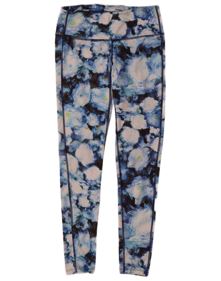 Athleta Womens Leggings UK 10 Small Multicolored Floral Polyester
