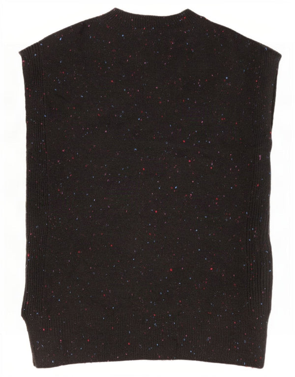 Marks & Spencer Damevest Tank Top UK 10 Small Black Flecked Acryl