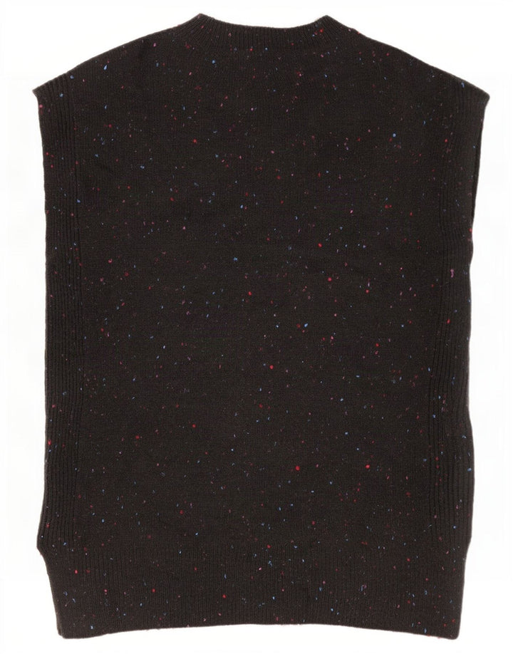 Marks & Spencer Damevest Tank Top UK 10 Small Black Flecked Acryl