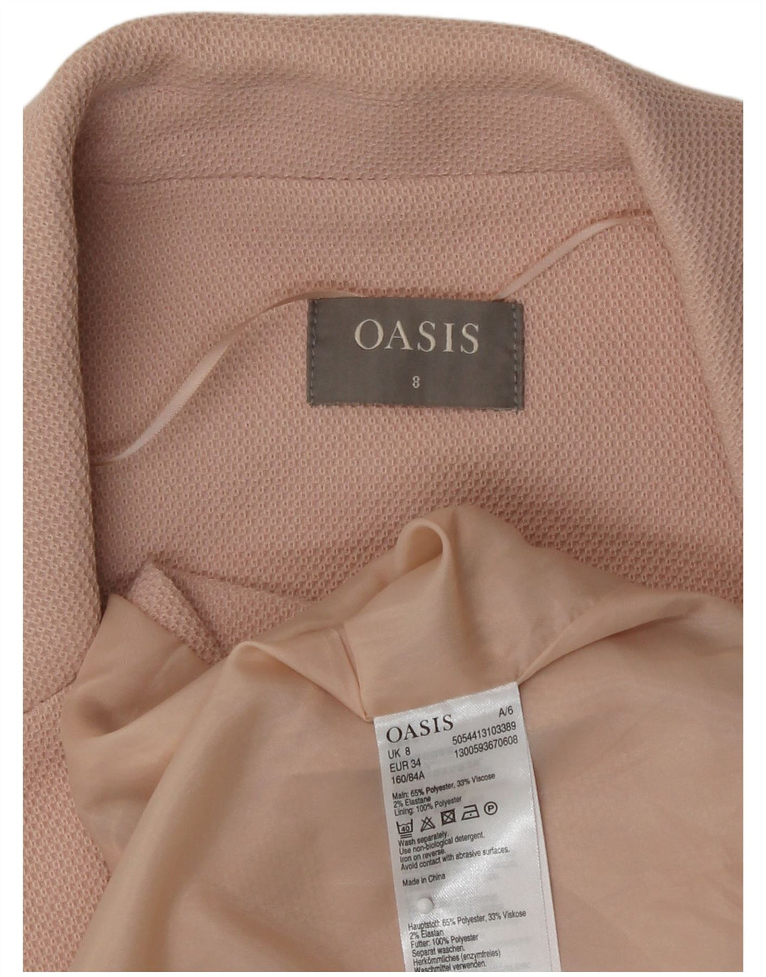 Oasis Womens Longline vest UK 8 Small Pink Polyester
