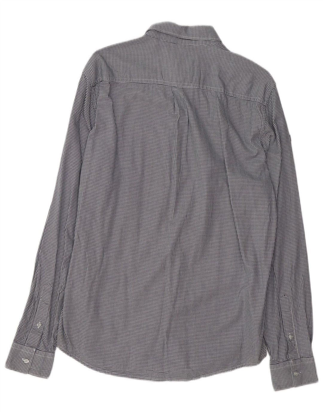 SUPERDRY Herre Regular Fit skjorte Stor marineblå Houndstooth bomuld