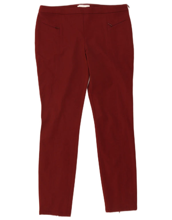 Hugo Boss Dame Skinny Casual Bukser UK 8 Small W31 L28 Bourgogne bomuld