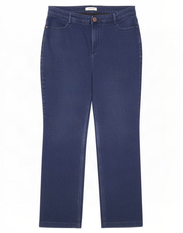 Marks & Spencer Womens Straight Jeans UK 16 Large W32 L28 Blue Cotton