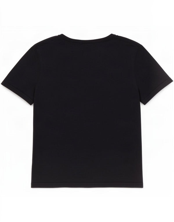 Adidas Dame Grafisk T-Shirt Top UK 14 Medium Navy Blue Bomuld