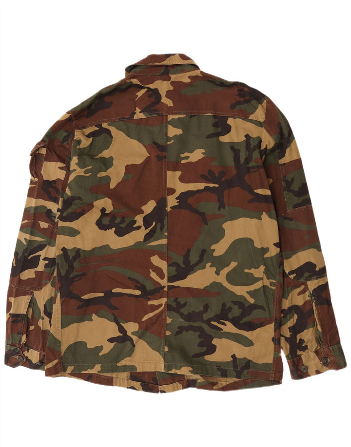 Vintage Herre Military Jacket UK 42 XL Flerfarvet Camouflage