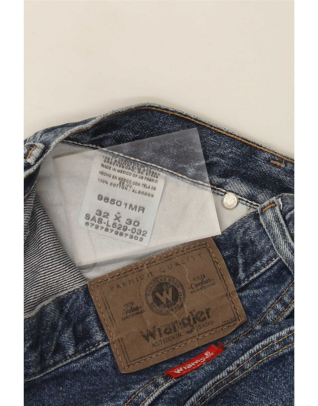 Wrangler Straight Jeans til mænd W32 L30 blå bomuld