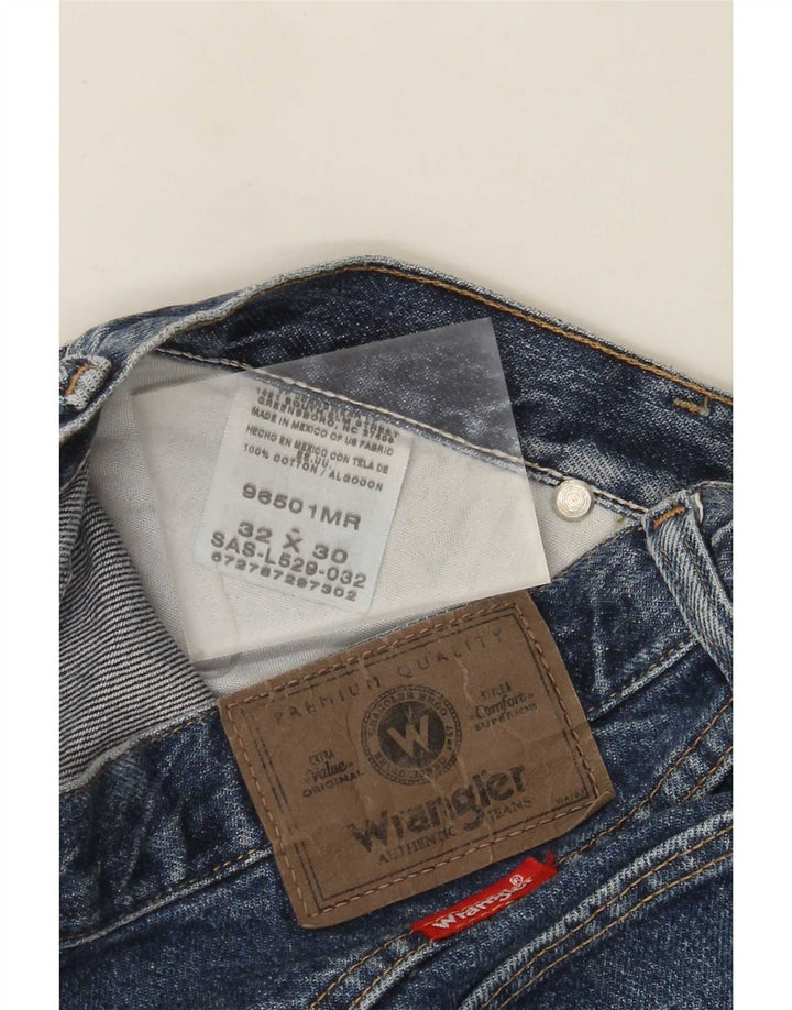 Wrangler Straight Jeans til mænd W32 L30 blå bomuld