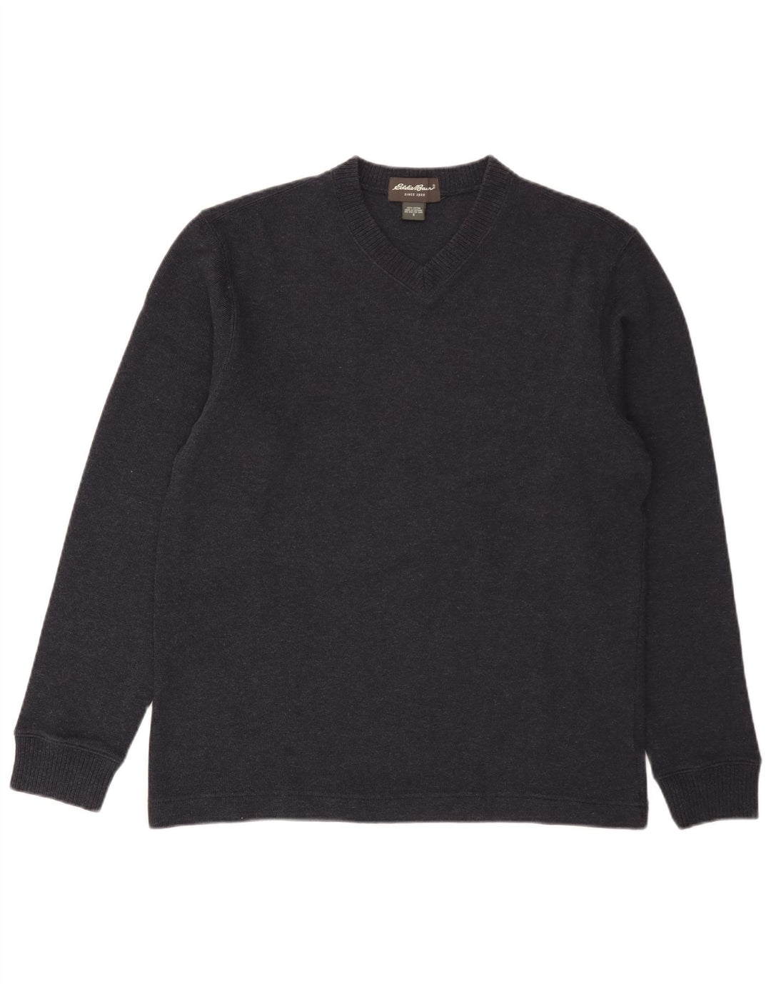 Eddie Bauer Herre V-hals sweater lille marineblå bomuld