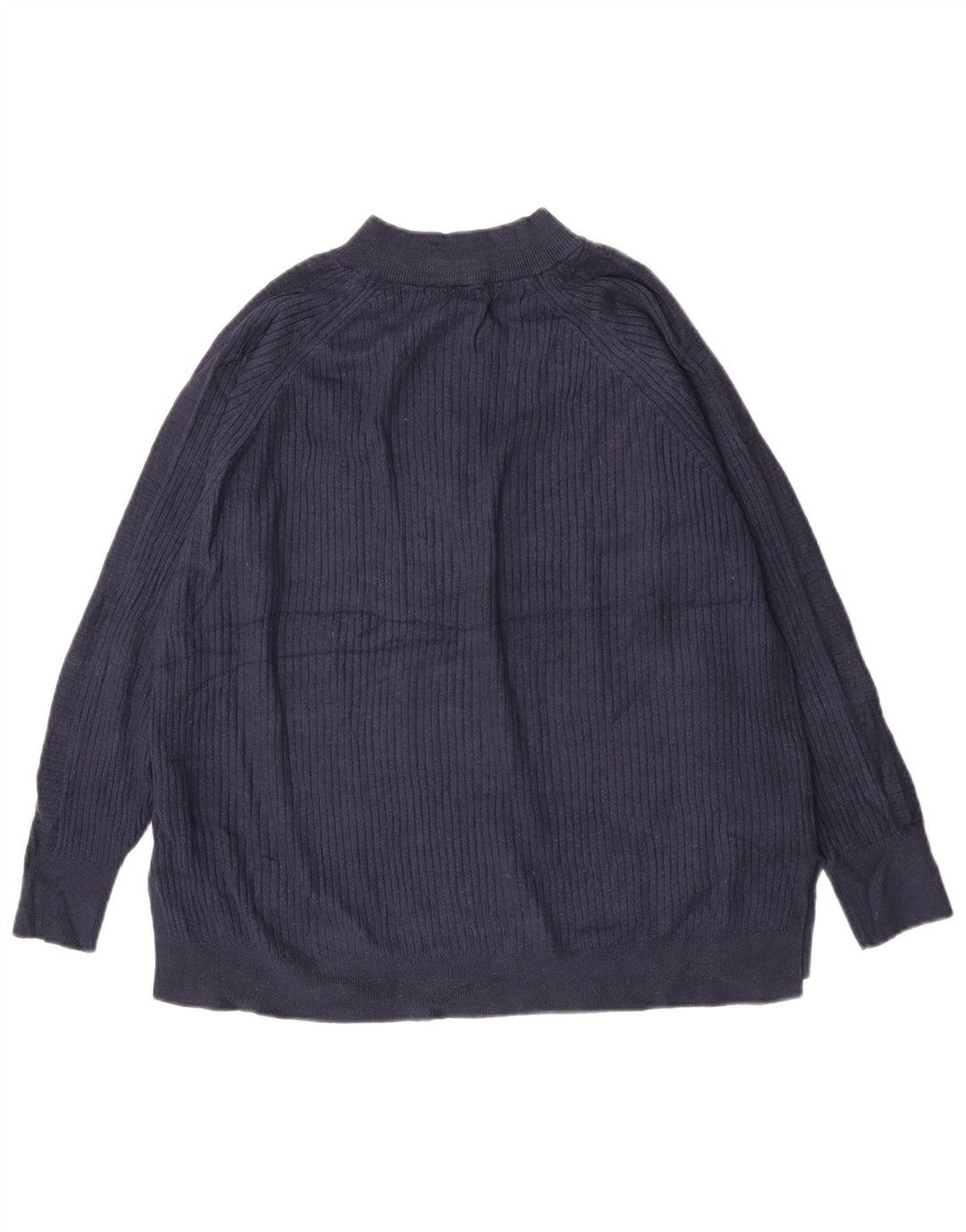 Marks & Spencer Dame sweater med lynlås-hals UK 16 Large Navy Blue