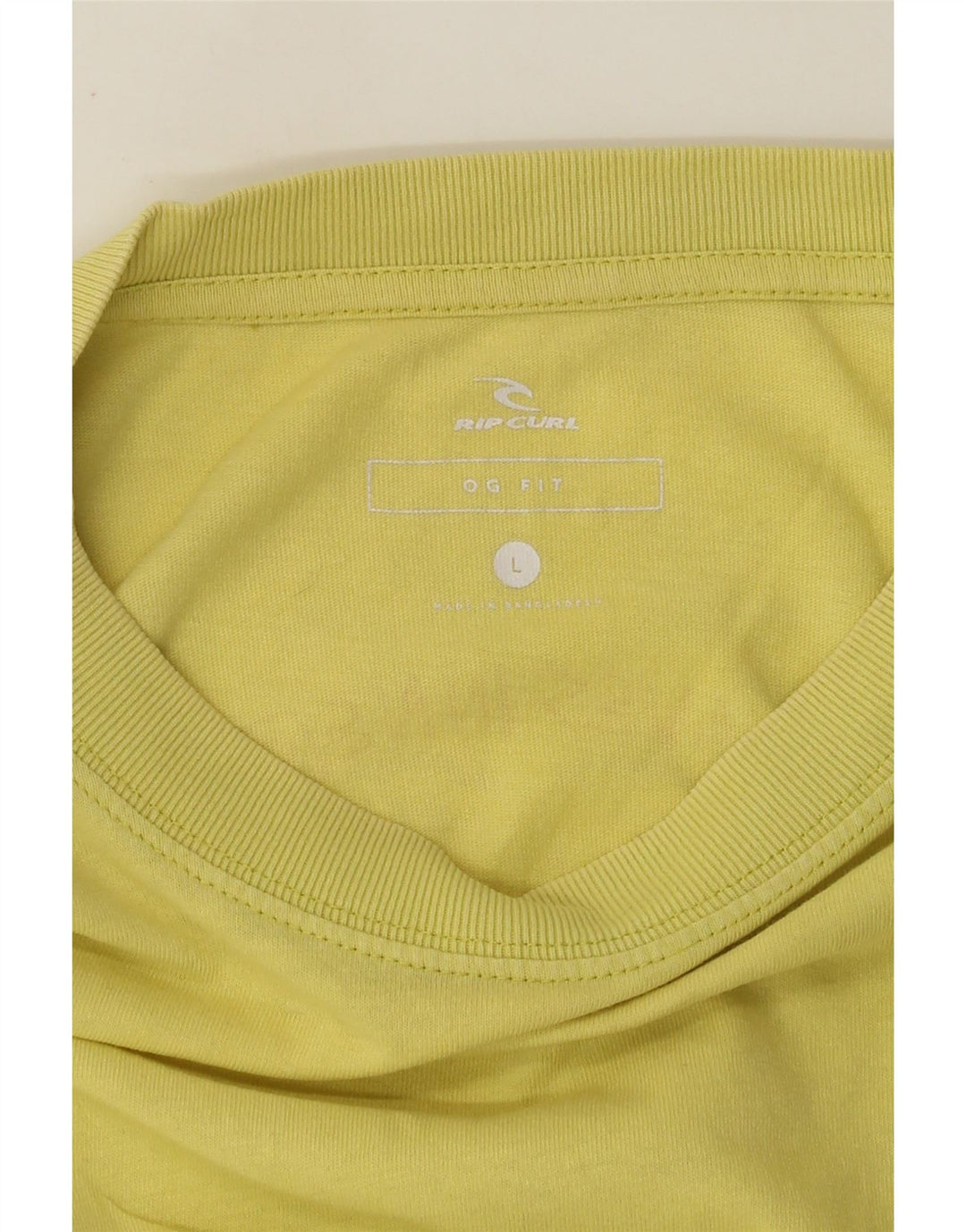 Rip Curl Herre Grafisk T-Shirt Top Stor Gul