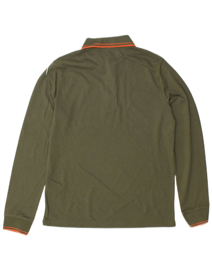 KAPPA Langærmet poloshirt til mænd, lille Khaki Bomuld