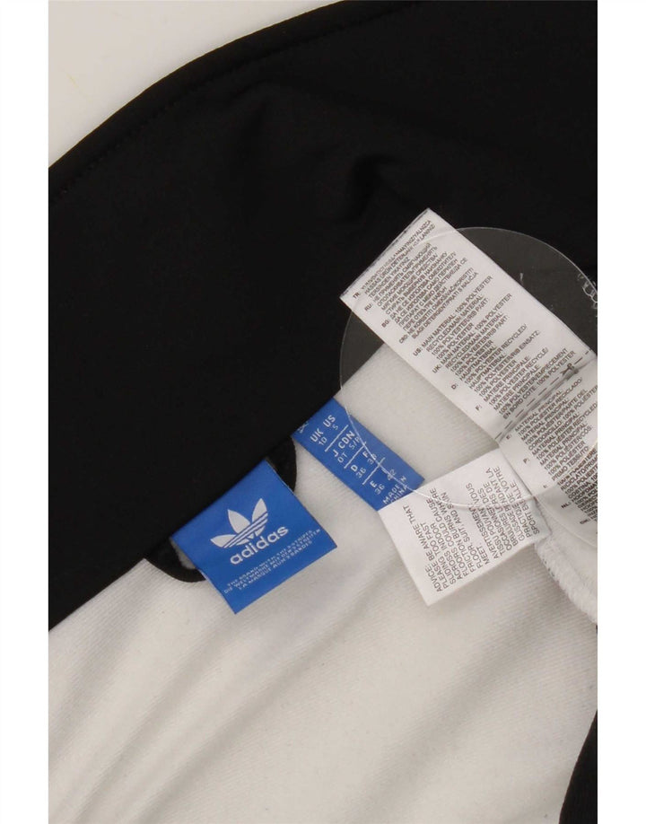 Adidas træningsdragt topjakke til kvinder UK 10 Small Black Colourblock Polyester