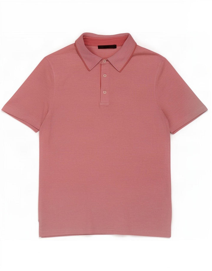 Reiss herre poloskjorte lille pink bomuld