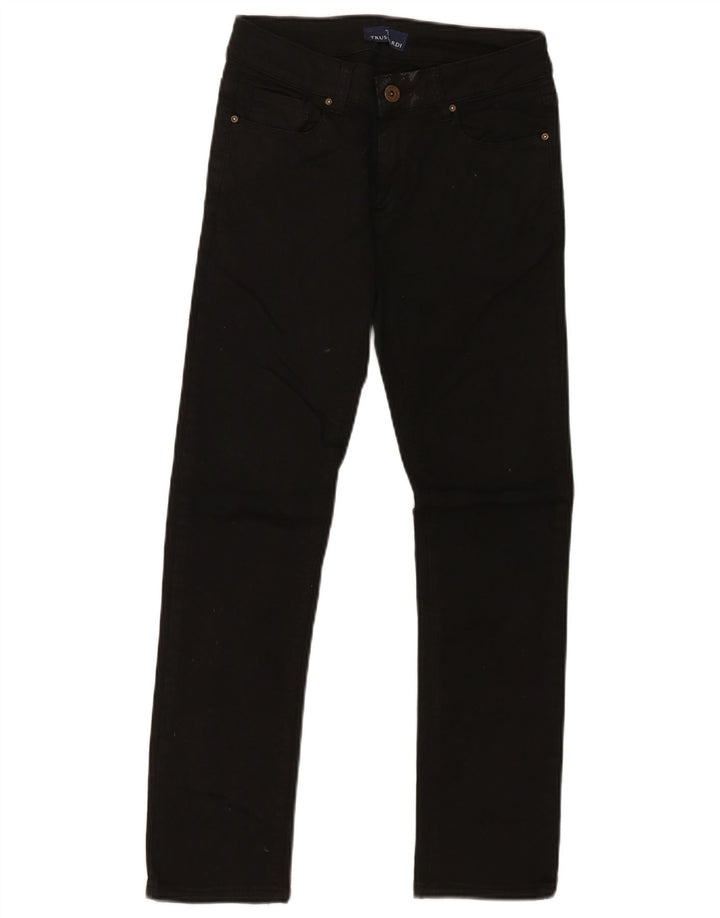 TRUSSARDI Womens Cropped Jeans Medium W30 L26 Black Cotton