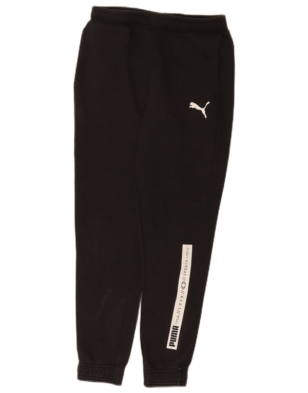 Puma Boys Graphic Tracksuit Trousers Joggers 11-12 Years  Black Cotton