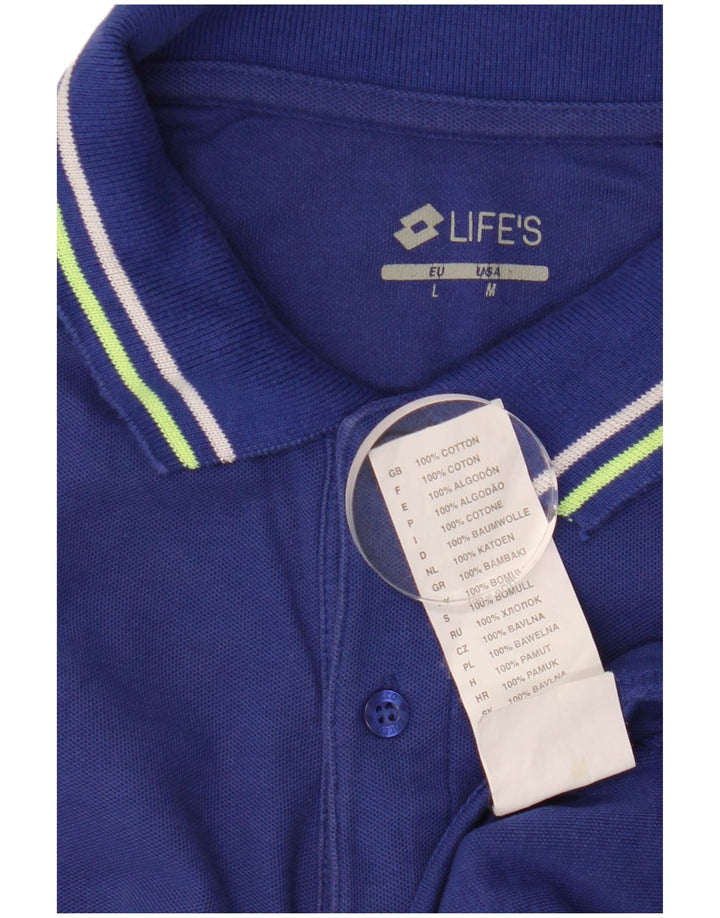 Lotto Herre Polo Shirt Medium Navy Blue Bomuld
