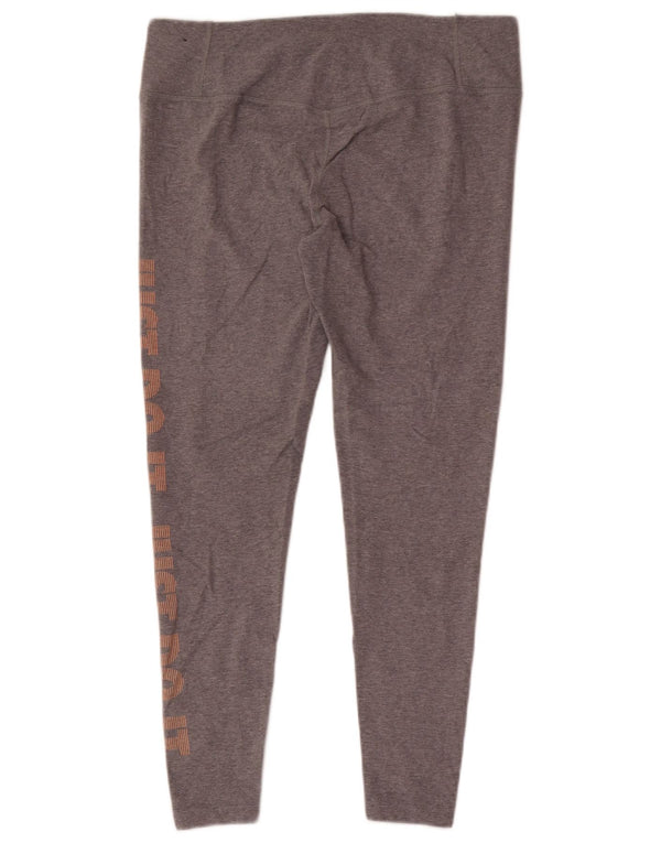 Nike Dame Dri Fit Grafiske Leggings UK 18 XL Grå