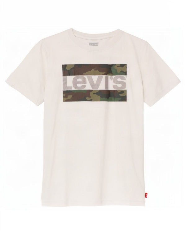 Levi's Boys Grafisk T-Shirt Top 13-14 År Hvid Bomuld