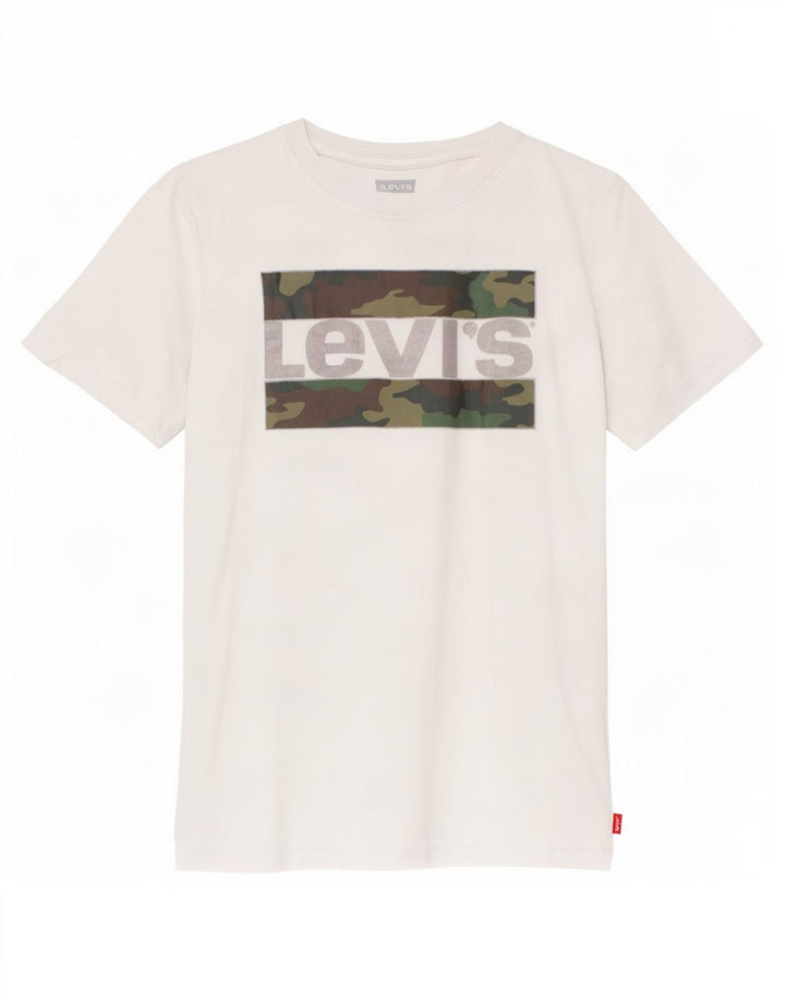 Levi's Boys Grafisk T-Shirt Top 13-14 År Hvid Bomuld