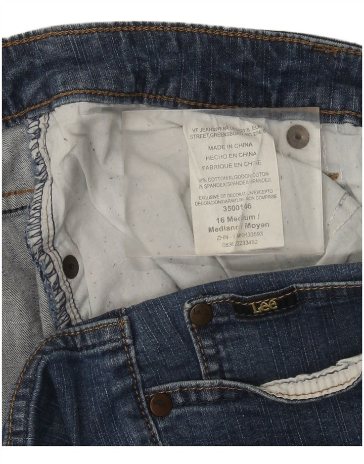 Lee Dame Capri Jeans US 16 2XL W34 L21 Blå Bomuld