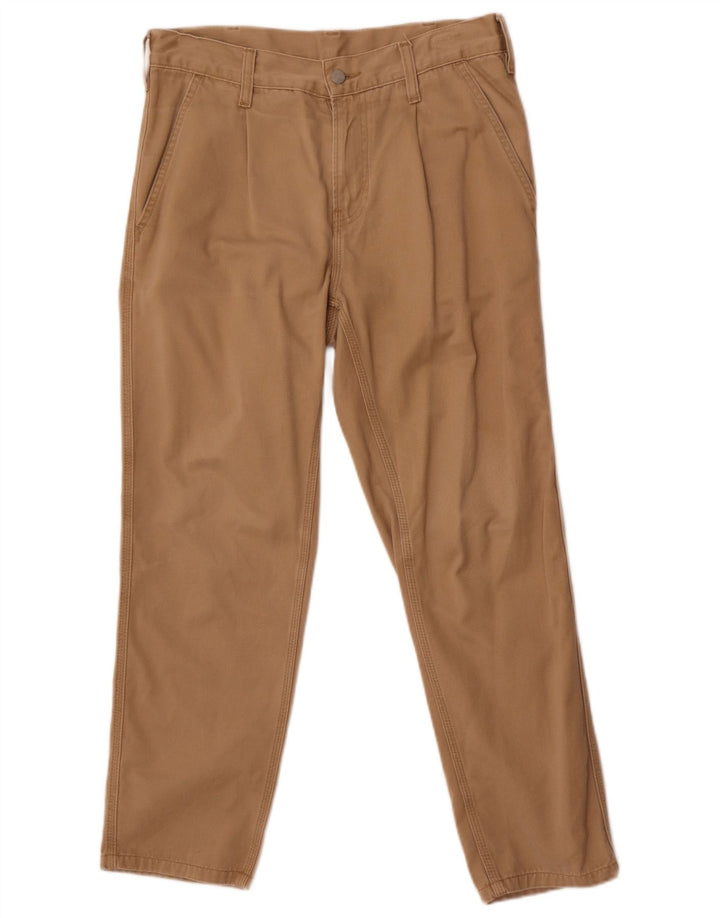 Carhartt Herre Pegged Chino Bukser W29 L26 Beige Bomuld