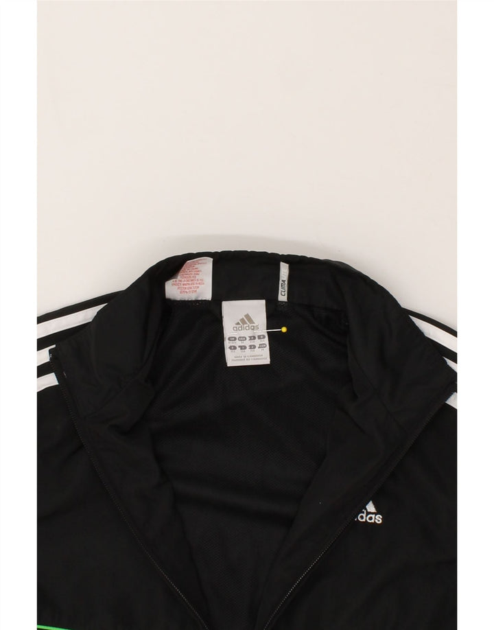 ADIDAS Boys Climalite Tracksuit Top Jacket 11-12 Years Black Polyester Vintage Adidas and Second-Hand Adidas from Messina Hembry 