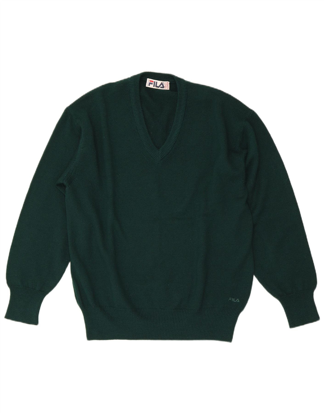 Fila Herre Regular Fit V-hals sweater IT 48 Medium Grøn