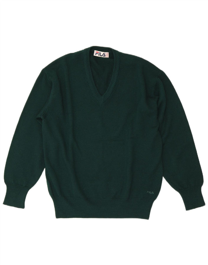 Fila Herre Regular Fit V-hals sweater IT 48 Medium Grøn