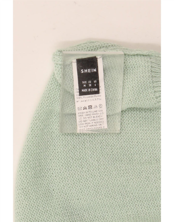 Shein Womens Crop Vest Tank Top UK 14 Medium Green Polyester