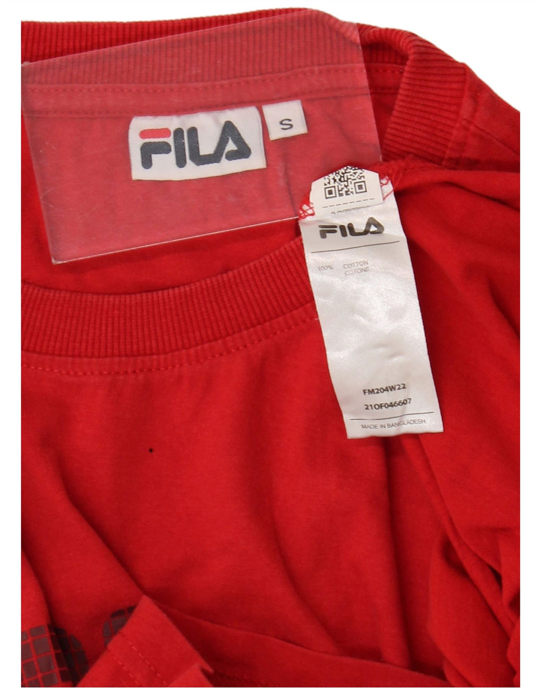Fila Herre Grafisk T-Shirt Top Lille Rød Bomuld