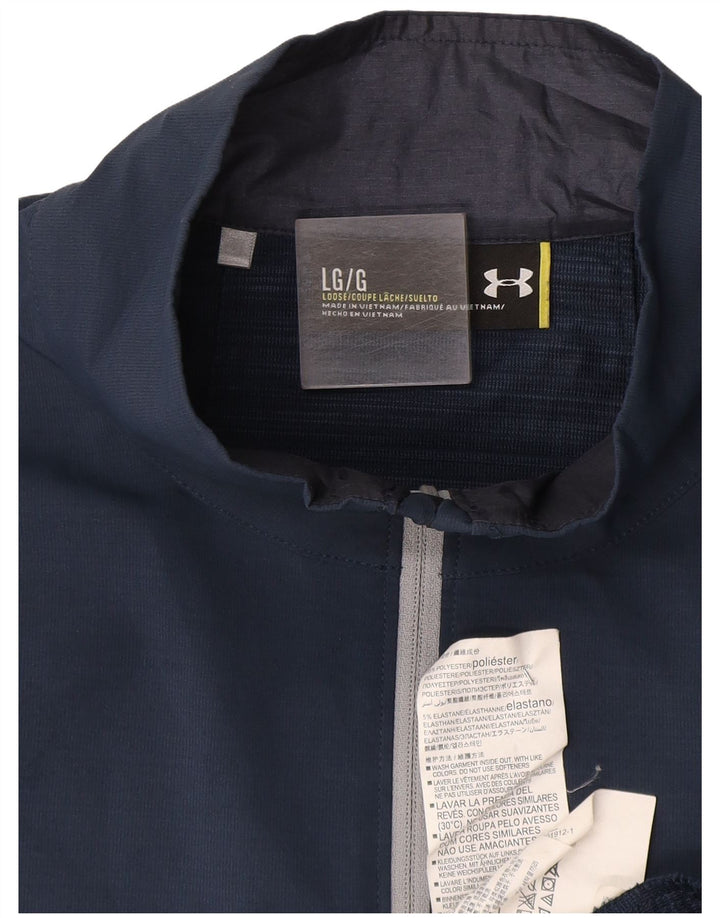 Under Armour Herre Pullover Træningsdragt Topjakke Stor Marineblå Polyester