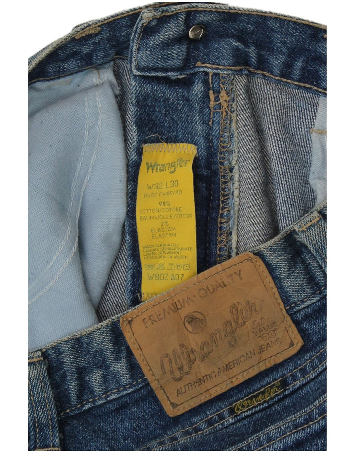 Wrangler Dame Slim Jeans W32 L30 Blå Bomuld