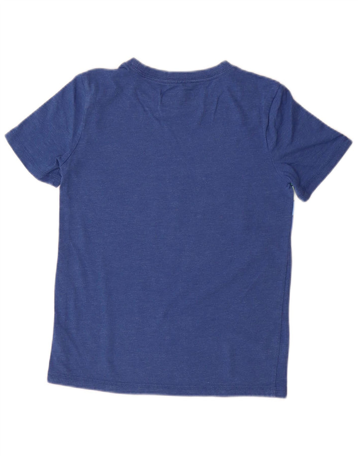 Eddie Bauer Boys T-Shirt Top 7-8 år Small Blue Colourblock Bomuld