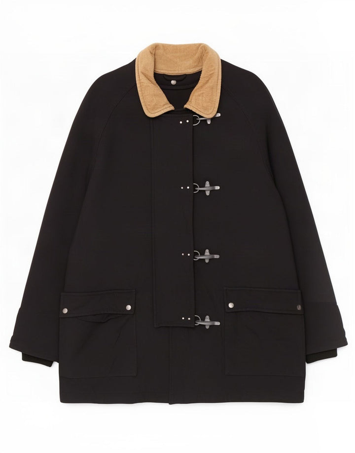 Fay Dame Duffel Coat UK 20 2XL Sort Polyamid