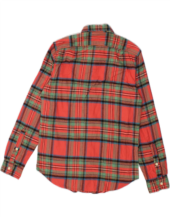 J. CREW Mens Flannel Shirt Small Red Check Cotton Vintage J. Crew and Second-Hand J. Crew from Messina Hembry 