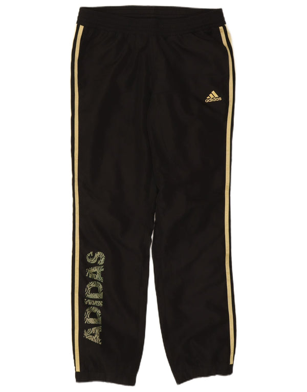 Adidas Graphic Tracksuit Bukser til kvinder Joggers UK 8/10 Small Black