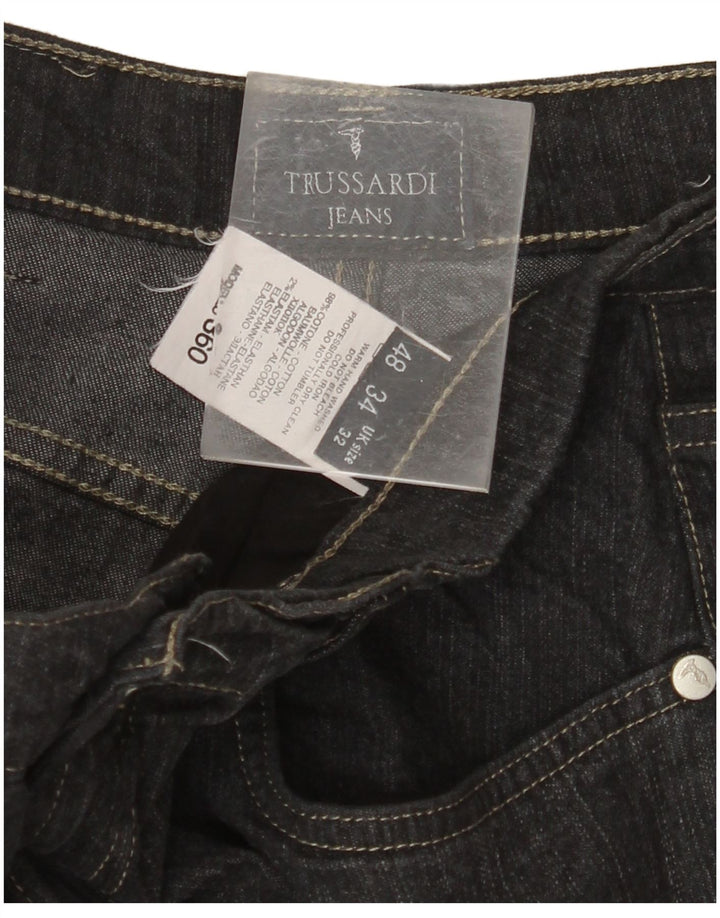 TRUSSARDI Straight jeans til mænd W32 L30 sort bomuld