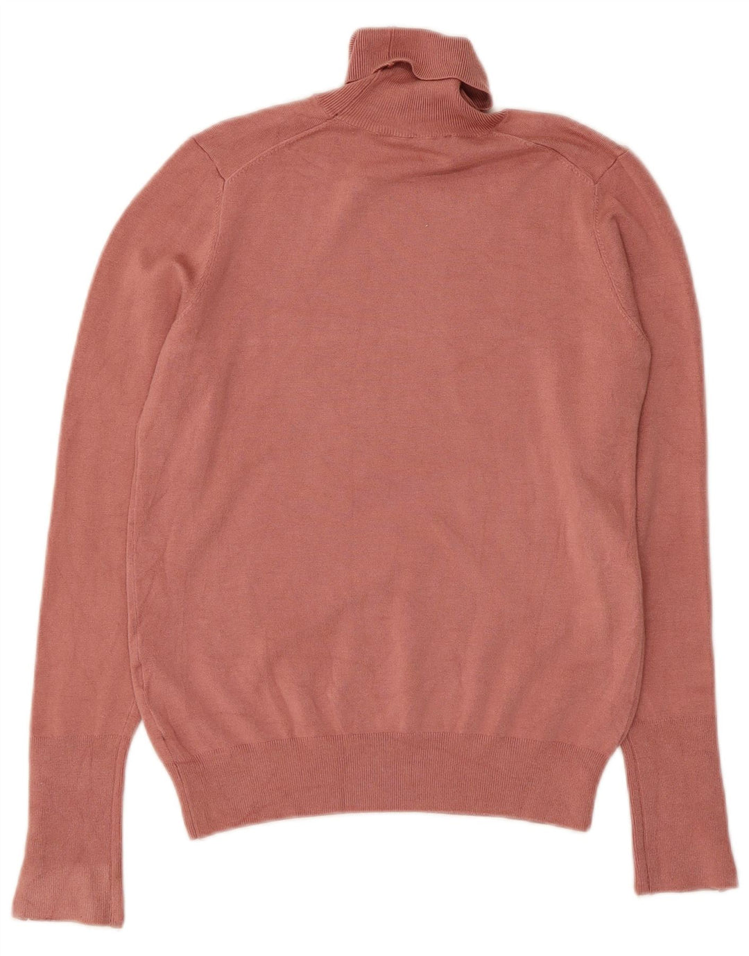 Zara Dame Rullehals Sweater UK 12 Medium Pink Viscose