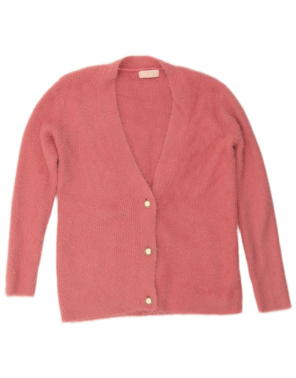 Lipsy Dame Cardigan Sweater UK 12 Medium Pink Nylon