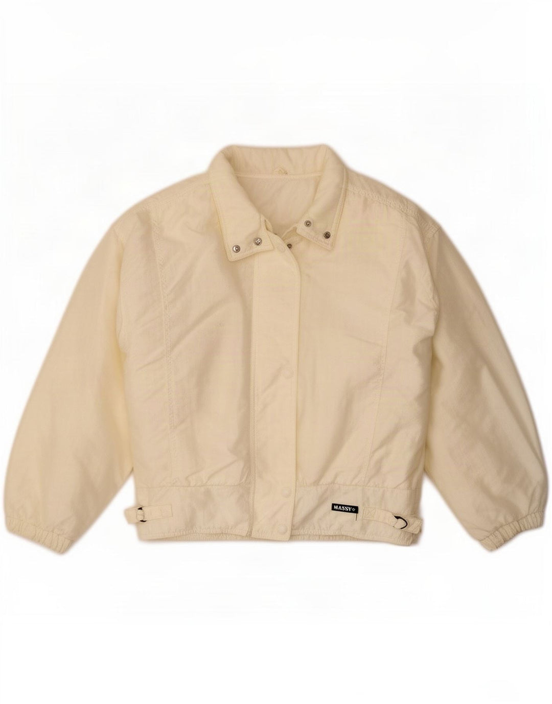 Vintage Dame Bomber Jacket UK 14 Large White
