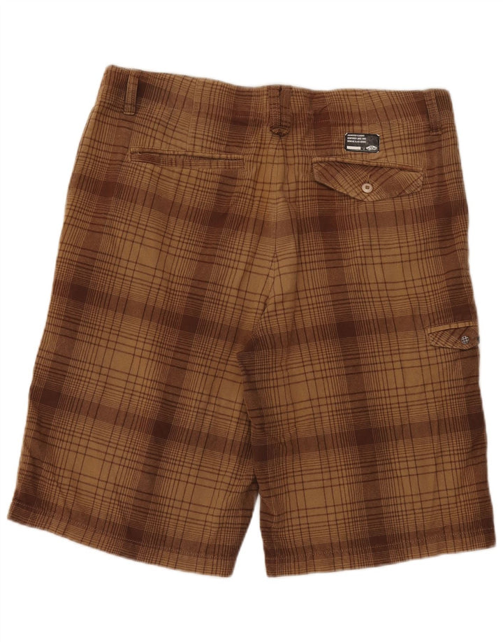 Vans Herre Cargo Shorts W34 Stor brun ternet bomuld