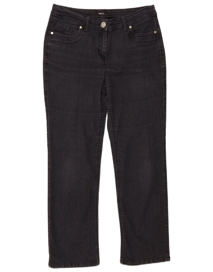 M&Co Dame Straight Jeans UK 14 Large W34 L27 Sort
