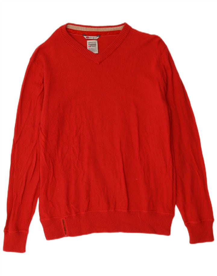 Tænk Pink Dame V-hals sweater XL Rød Uld